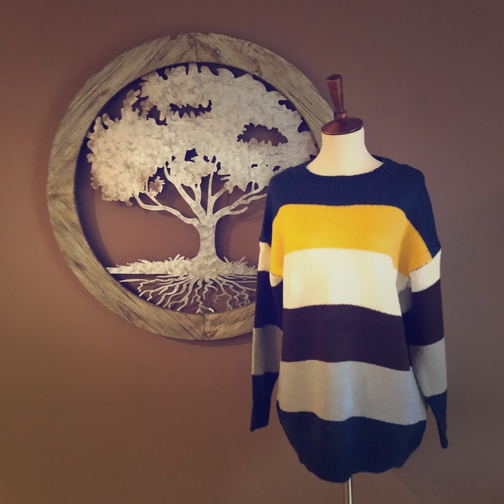 🆕 Multi Wide Striped Sweater💛